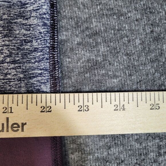 Lululemon Surge Warm Crew Mens Size L Bold Stripe Black Cherry Heathered Navy - Picture 8 of 10